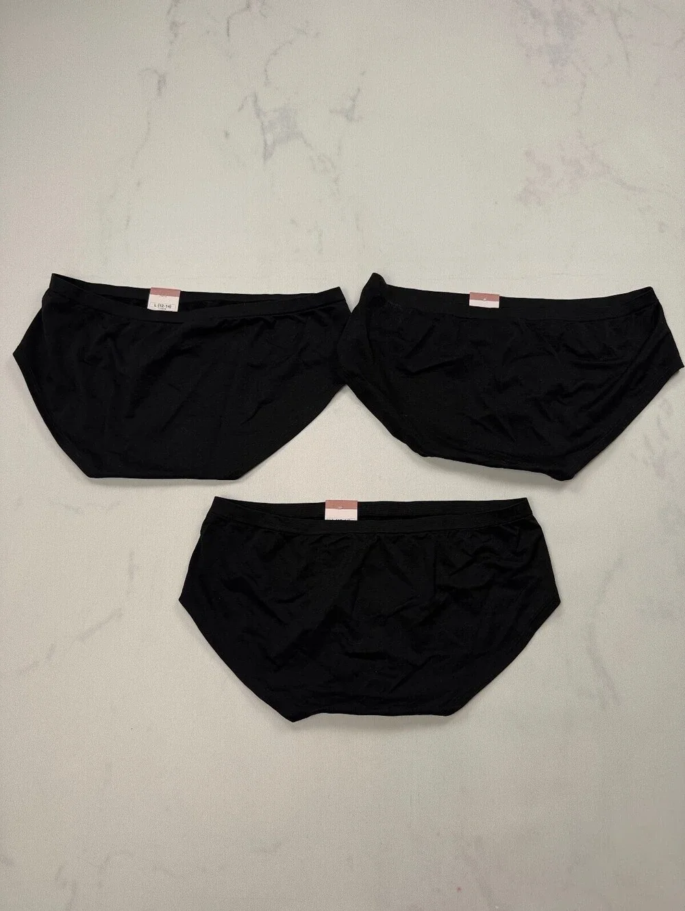 Auden Hipster Underwear Black Modern Classic Style Pack of 3 - Womens L